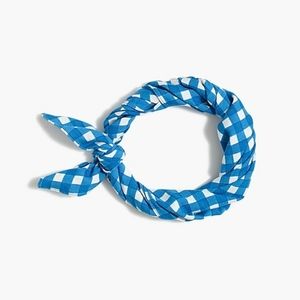 🎄🎁 J. Crew 20" blue gingham bandana